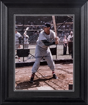 Ted Williams Autographed Framed Photograph (PSA/DNA)